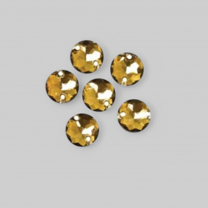 Стразы круглые гладкие, цвет "оливковый", 24 шт., диам.1,5 мм