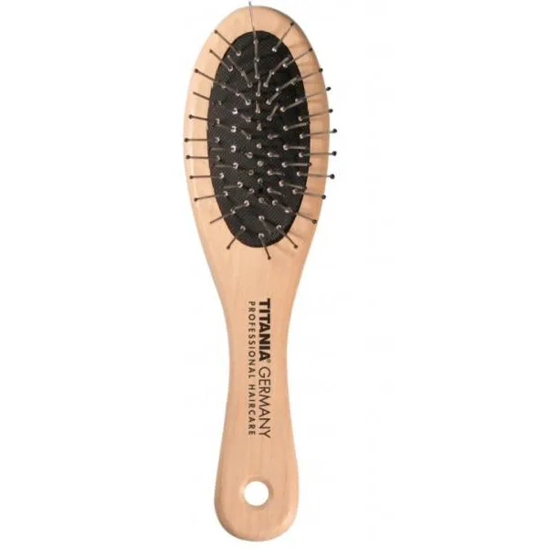WIRE MASSAGE BRUSH, WOOD,11 ROWS - ЩЕТКА МАССАЖНАЯ ДЛЯ ВОЛОС
