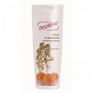 DEPILEVE MILK CLEANSER 200ML - Молочко с календулой и эксктрактом овса, для удаления остатков воска с кожи