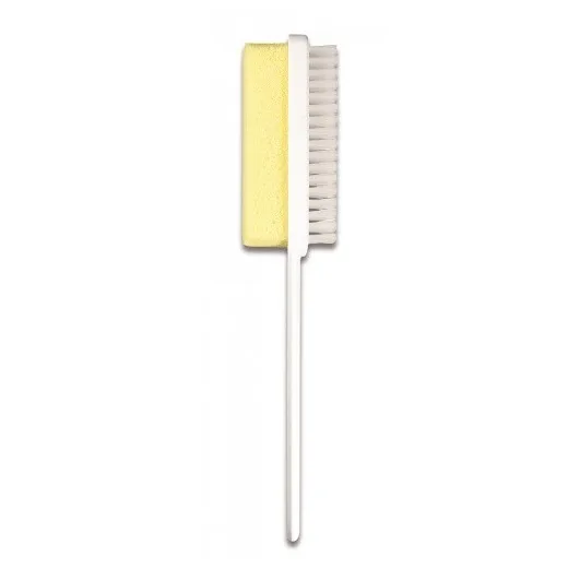 COMBI FOOT CARE BRUSH - Двухсторонняя тёрка для ног с ручкой, пемза\щётка