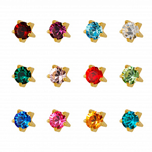 ASSORTED TIFFANY-Смешанная дюжина позолоченный