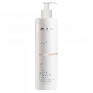 Silk - 1 Gentle Cleansing Cream - Нежный крем для очищения кожи, шаг 1, 300мл.