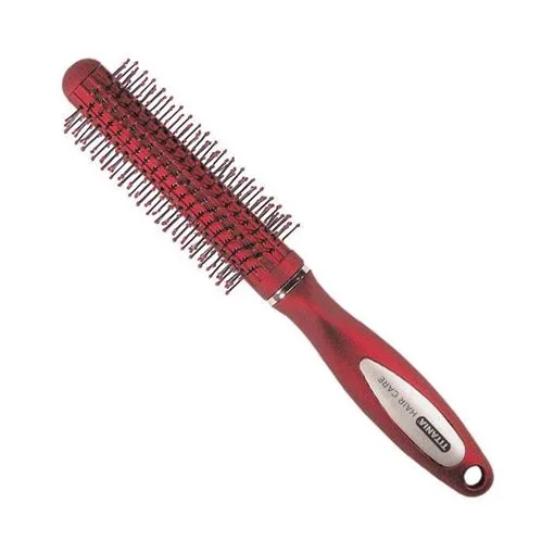 ROUND BRUSH, SATIN RED - БРАШИНГ ДЛЯ УКЛАДКИ С ПЛАСТИКОВОЙ ЩЕТИНОЙ, ЦВЕТ САТИНОВО-КРАСНЫЙ