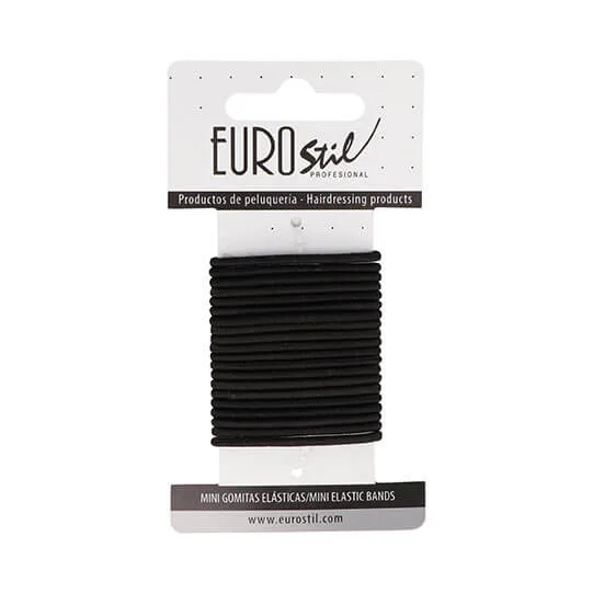 CARD 20 HAIR MINI ELASTICS BLACK - РЕЗИНОЧКИ ДЛЯ ВОЛОС