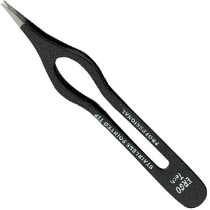 Пинцет эргономный с острыми кончиками, эмалированный, размер 3,9.