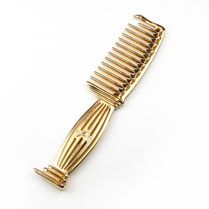 LUXURY COLLECTION COMB GOLD - Расческа металлическая Парфенон, Коллекция Люкс, длина 225мм, золотая