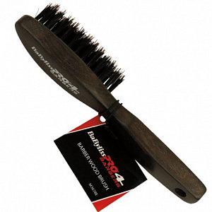 Щетка для фейдинга "BARBER WOODBRUSH", трехрядная с натуральной щетиной.