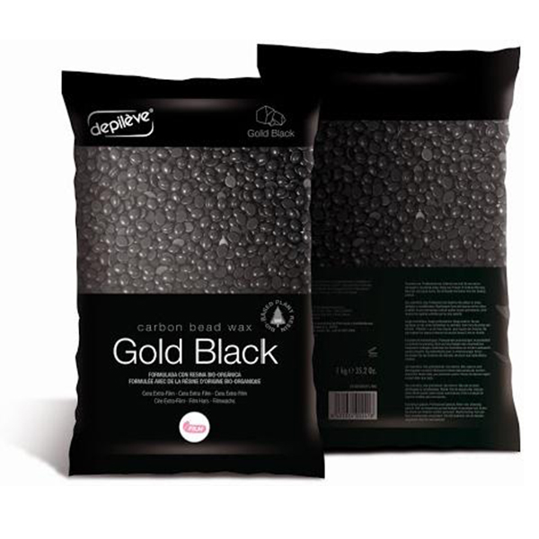 Био-воск бесполосочный, гранулированный "ЧЕРНОЕ ЗОЛОТО" с активированным углем, 1000гр.