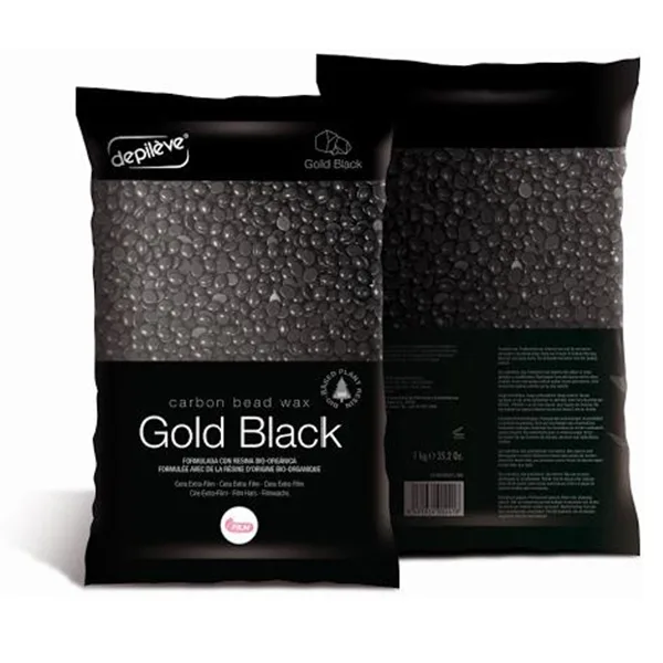 DEPILEVE GOLD BLACK CHARCOAL BEAD WAX 1KG - ВОСК КОСМЕТОЛОГИЧЕСКИЙ