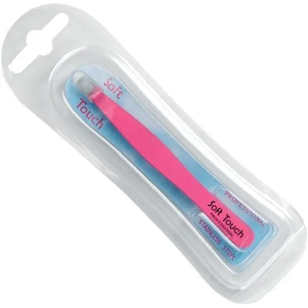 ПИНЦЕТ КОСМЕТОЛОГИЧЕСКИЙ - TWEEZERS SOFT TOUCH SS STEEL