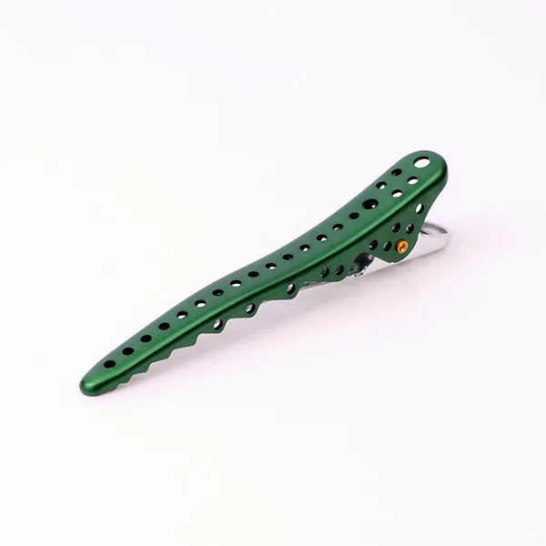 SHARK CLIP (2PIECES/PACK) GREEN METAL - Зажимы алюминиевые "Shark Clip", зеленые, длина 105мм, упако