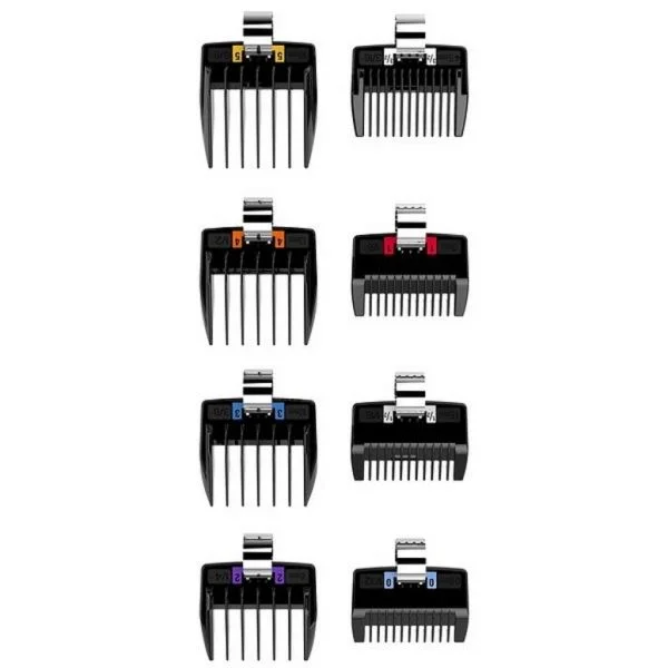 8-PACK COLOR-CODED CLIPPER GUARD-НАБОР ЗАПАСНЫХ НАСАДОК К ПАРИКМАХЕРСКОЙ МАШИНКЕ (8 ШТ.) РАЗНОЦВЕТНЫ