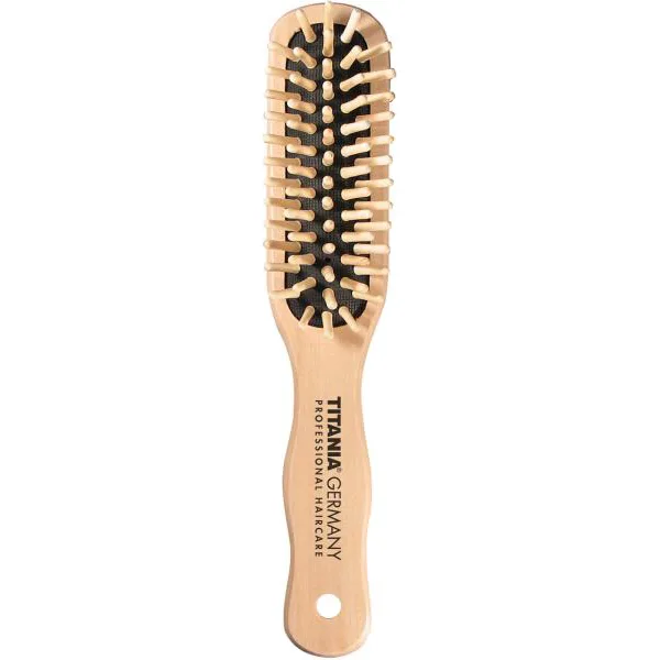 HAIR BRUSH, WOOD,ANGULAR,5 ROWS - МАССАЖНАЯ ЩЕТКА ДЛЯ ВОЛОС
