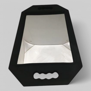 Зеркало заднего вида не бьющееся прямоугольное, чёрное, 20,5смХ28,5см.