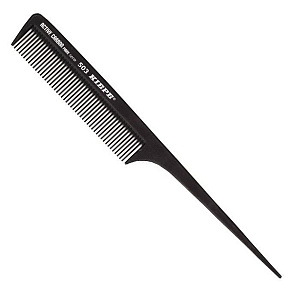 Расчёска "KIEPE ACTIVE CARBON 503" карбоновая, пластмассовый хвостик, с антибактериальным покрытием.