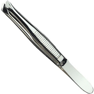 Пинцет со скошенными широкими кончиками, размер 3,0.