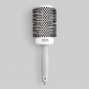 Olivia Garden Expert Blowout Shine White & Grey 55 - термобрашинг для волос серый, 55 мм.