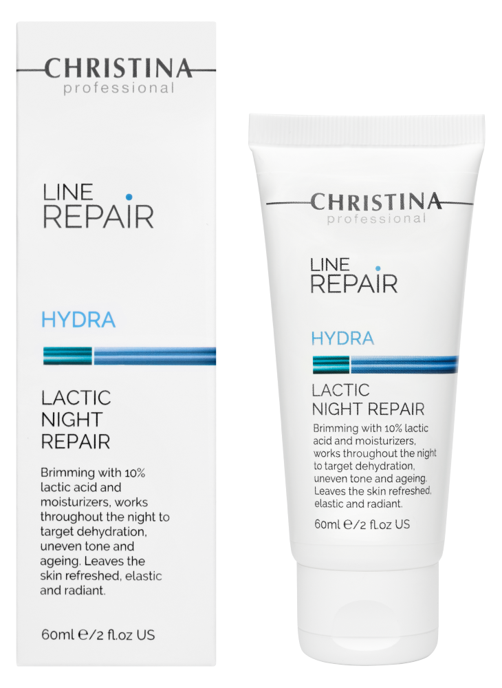 CHRISTINA Line Repair Hydra Lactic Night Repair - восстанавливающий ночной крем с молочной кислотой, 60 мл.