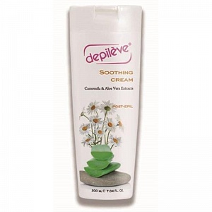 DEPILEVE SOOTHING CREAM 200ML - Крем с ромашкой и экстрактом алоэ вера, для успокоения кожи после депиляции