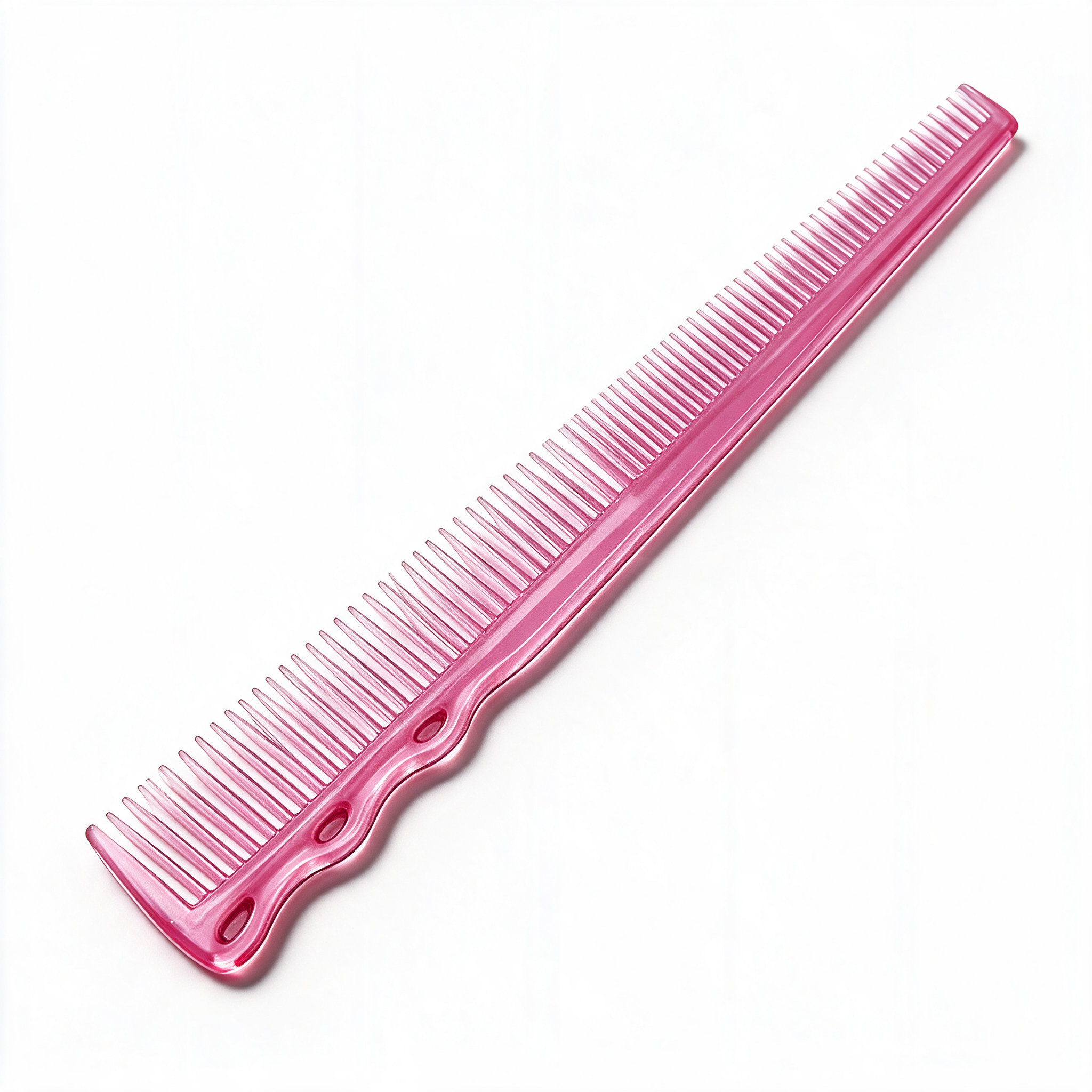 BARBER COMB SOFT PINK - Расческа для стрижки под машинку, карбоновая, с антистатическим эффектом, розовая