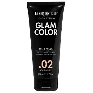 Тонирующая маска Glam Color Hair Mask .02 -  уменьшает выраженность нежелательных теплых оттенков на волосах цвета блонд и создает нейтральный бежевый оттенок с гарантированной нейтрализацией цвета, придавая волосам яркое сияние, цвет "Карамель", 200