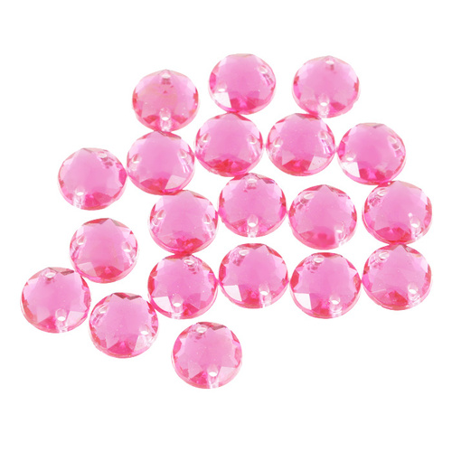 Стразы круглые, цвет "роза", 24 шт., диам.1,5 мм