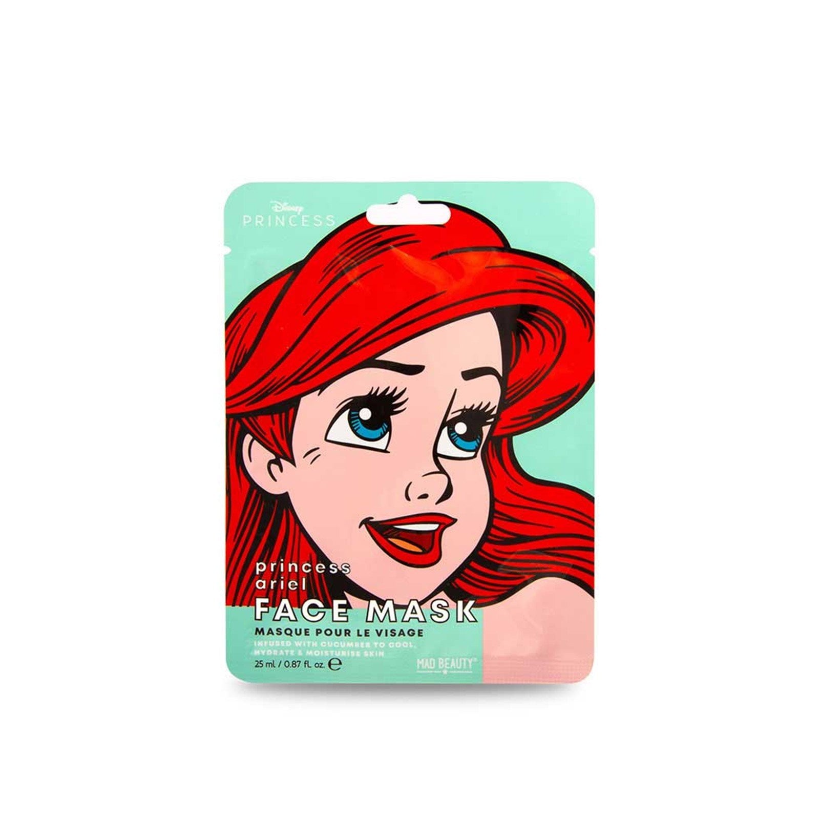 DISNEY POP PRINCESS FACE MASK ARIEL - ТКАНЕВЫЕ КОСМЕТИЧЕСКИЕ МАСКИ ДЛЯ ЛИЦА