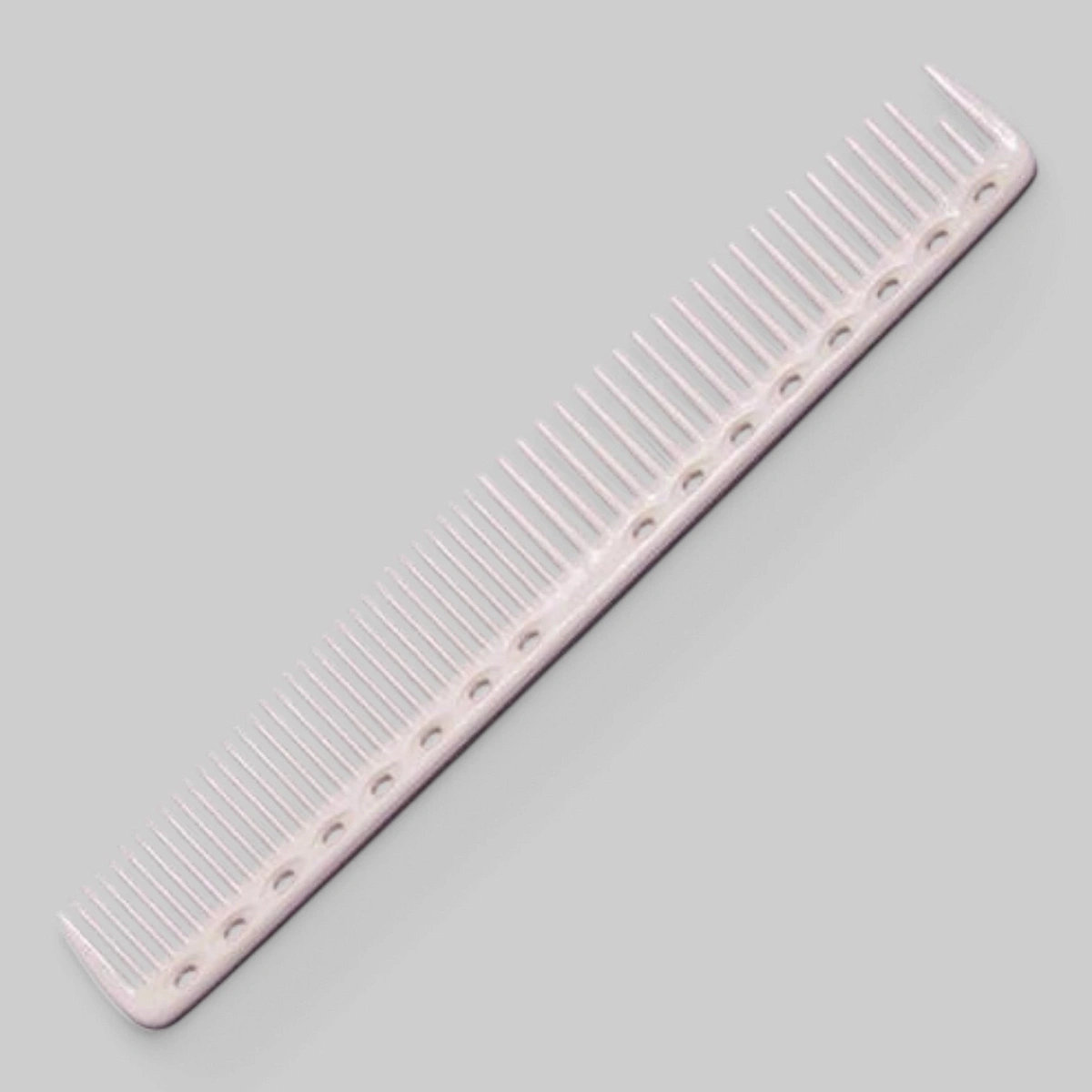 Расческа для стрижки, комбинированная, пластиковая, длина 215мм, белая.