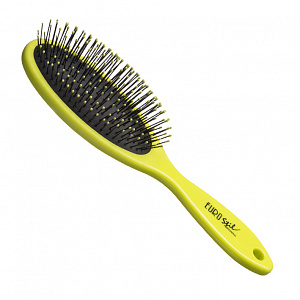 OVAL BRUSH FLUORESCENT GREEN L. - МАСАЖНАЯ ЩЕТКА, ПАРИКМАХЕРСКАЯ
