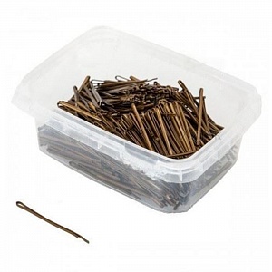 GRIPS LISETTE 50MM BROWN BOX 500GR - Невидимки парикмахерские 500гр
