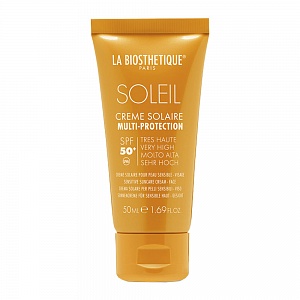 Soleil Creme Solaire SPF50 - Водостойкий солнцезащитный крем для чувствительной кожи лица, SPF50+(экстра высокий защитный фактор), 50мл.