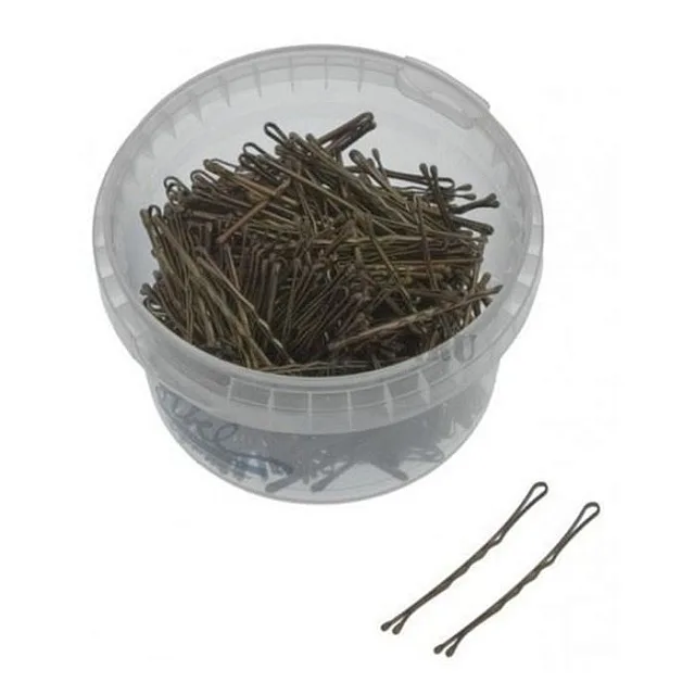 HAIRGRIPS 70MM BROWN BOX 500GR - Невидимки парикмахерские 500гр
