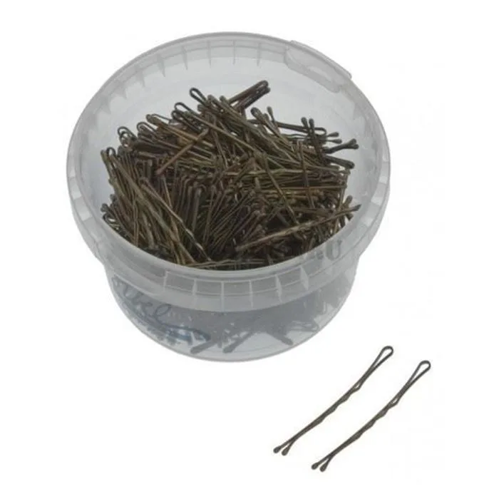 HAIRGRIPS 70MM BROWN BOX 500GR - Невидимки парикмахерские 500гр