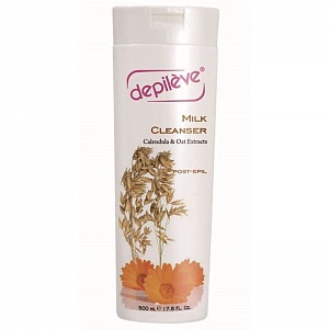 DEPILEVE MILK CLEANSER 500ML - Молочко с календулой и эксктрактом овса, для удаления остатков воска с кожи