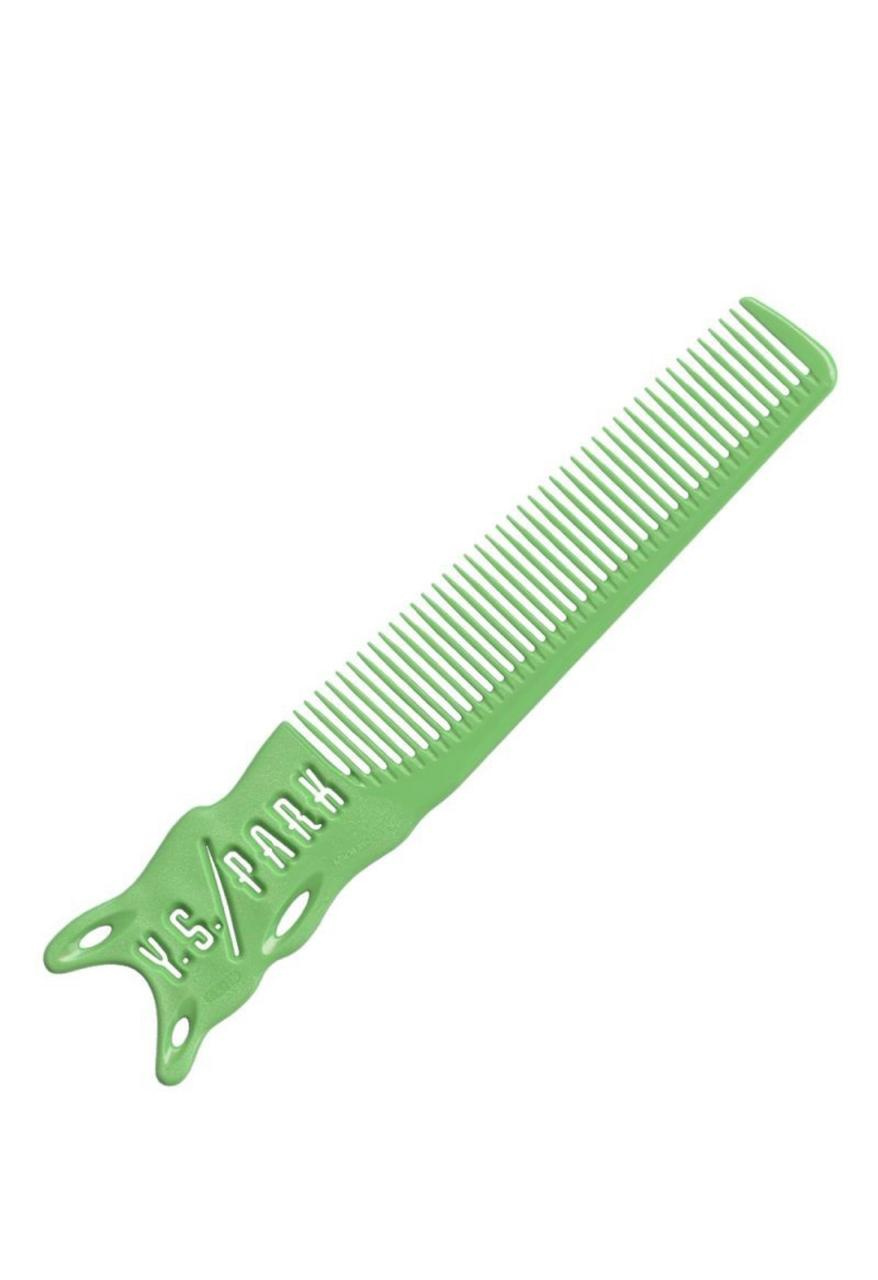REGULAR TYPE BARBER COMB APPLE GREEN-Расческа для проработки височных зон, пластиковая, зелёная, дли