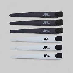 JRL HAIR CLIP- ЗАЖИМЫ ДЛЯ ВОЛОС ПАРИКМАХЕРСКИЕ, ЦВЕТ ЧЕРНЫЙ-Зажимы для волос "JRL" из сверхтермостойкого пластика, 6шт. Размер 120х10мм, цвет черный.