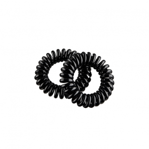 PACK 2 SPIRAL ELASTICS MED. 45 MM BLACK - РЕЗИНОЧКИ ДЛЯ ВОЛОС