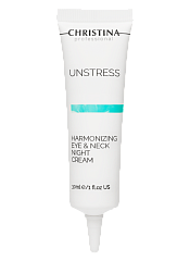 CHRISTINA Unstress Harmonizing Eye & Neck Night Cream - гармонизирующий ночной крем для кожи вокруг глаз и шеи, 30 мл. УЦЕНКА