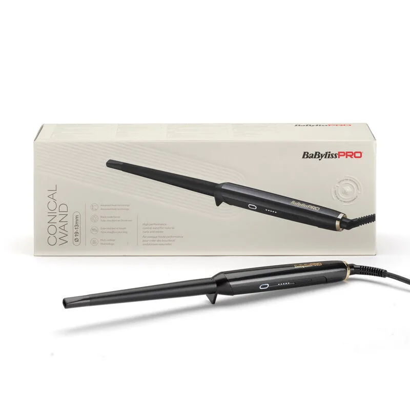 HI-PERFORMANCE CONICAL WAND 19-13-ЭЛЕКТРИЧЕСКАЯ ПЛОЙКА ДЛЯ ВОЛОС, ЦВЕТ ЧЕРНЫЙ, 19-13