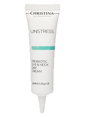 CHRISTINA Unstress Probiotic Eye & Neck Day Cream - дневной крем с пробиотическим действием для кожи вокруг глаз и шеи , 30 мл. УЦЕНКА