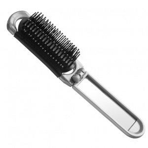 BRUSH - MIRROR FOLDING - ЩЕТКА ПАРИКМАХЕРСКАЯ, МАССАЖКА СКЛАДНАЯ С ЗЕРКАЛОМ