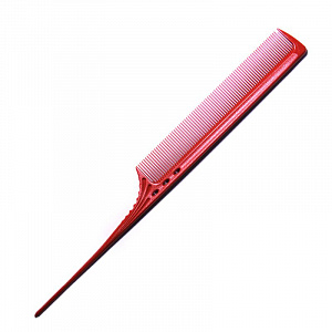 TAIL COMB RED - Расческа длинная для окрашивания с хвостиком, пластиковая, красная, длина 250мм.