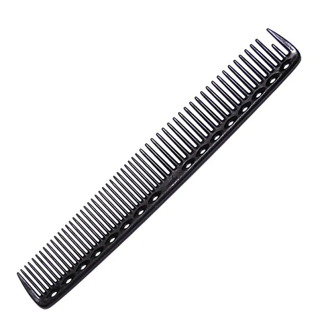 SUPER CUTTING COMB WHITE - Расческа для стрижки, комбинированная, c редкими зубьями, пластиковая, бе