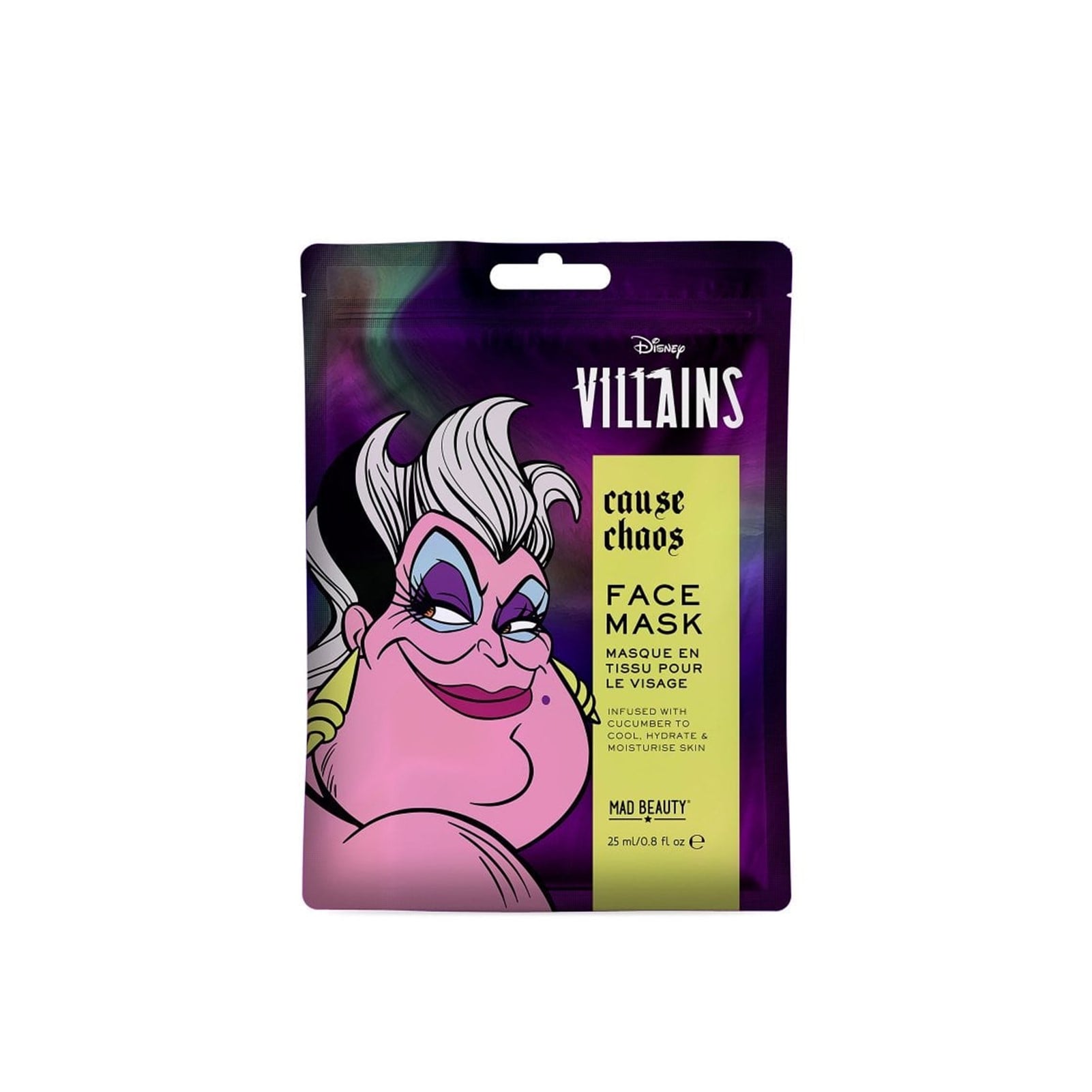 DISNEY POP VILLAINS URSULA FACE MASK - ТКАНЕВЫЕ КОСМЕТИЧЕСКИЕ МАСКИ ДЛЯ ЛИЦА