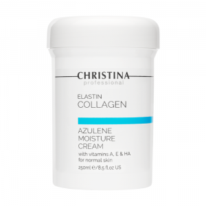 ELASTIN COLLAGEN AZULENE MOISTURE CREAM WITH VIT. A, E & HA-УВЛАЖНЯЮЩИЙ АЗУЛЕНОВЫЙ КРЕМ С КОЛЛАГЕНОМ