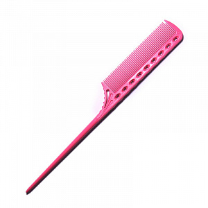 TAIL COMB PLASTIC TAIL PINK - Расческа для окрашивания с хвостиком, карбоновая, с антистатическим эф