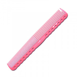 SUPER CUTTING COMB PINK - Расческа для стрижки, комбинированная, пластиковая, длина 185мм, розовая.