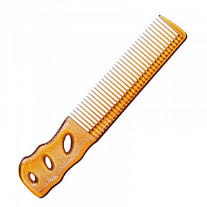 REGULAR TYPE BARBER COMB CAMEL - Расческа для стрижки с редкими зубьями, с ручкой, пластиковая, цвет