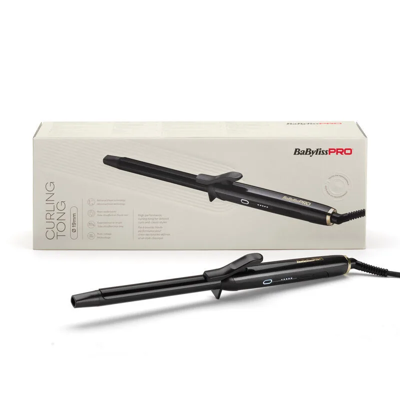 HI-PERFORMANCE CURLING TONG 19MM.-ЭЛЕКТРИЧЕСКАЯ ПЛОЙКА ДЛЯ ВОЛОС, ЦВЕТ ЧЕРНЫЙ, 19 ММ.