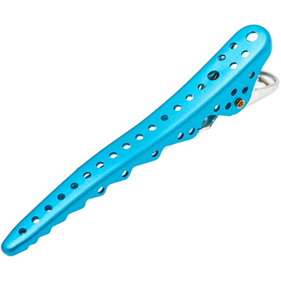 SHARK CLIP (2PIECES/PACK) BLUE METAL - Зажимы алюминиевые "Shark Clip", синие, длина 105мм, упаковка